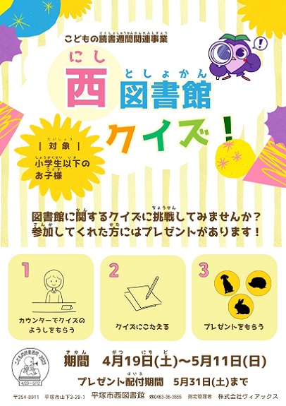 西図書館クイズポスター